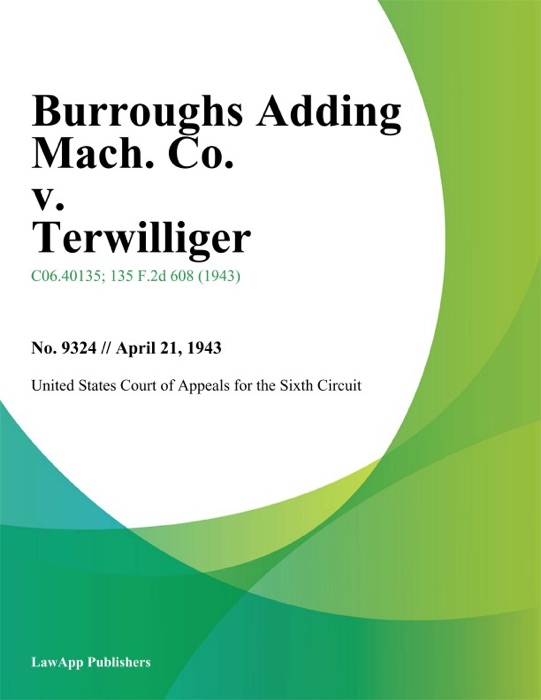 Burroughs Adding Mach. Co. v. Terwilliger