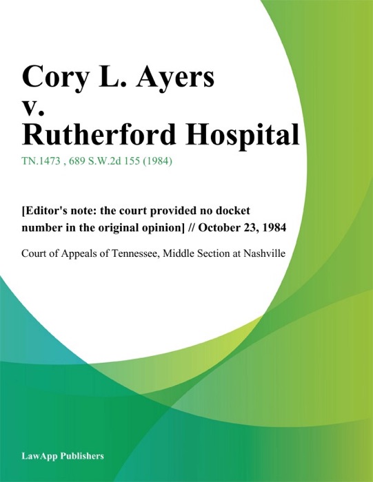 Cory L. Ayers v. Rutherford Hospital