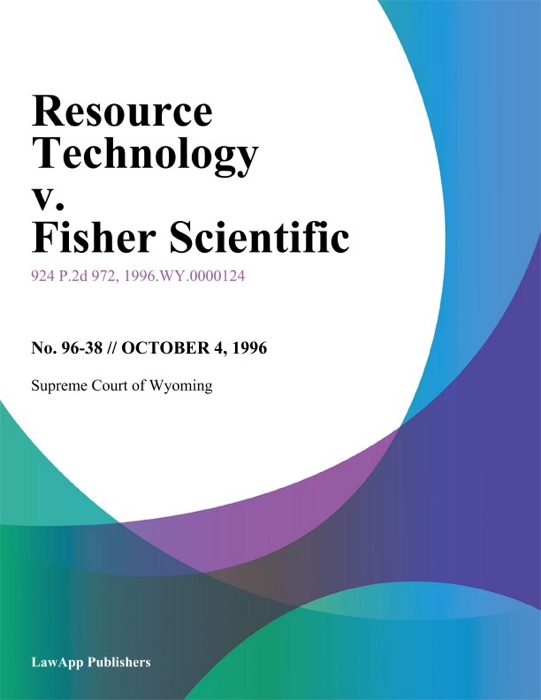 Resource Technology v. Fisher Scientific