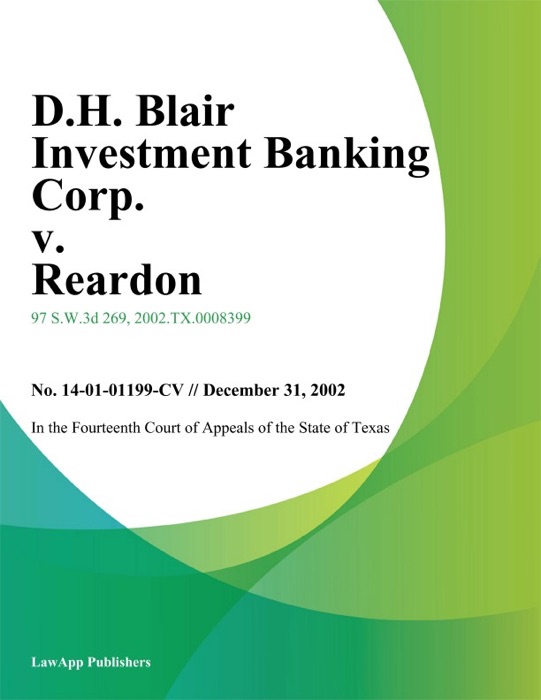 D.H. Blair Investment Banking Corp. V. Reardon