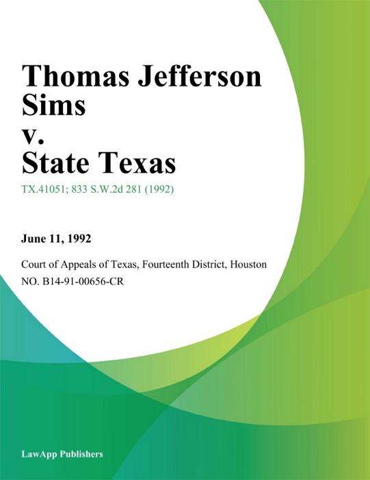 Thomas Jefferson Sims v. State Texas