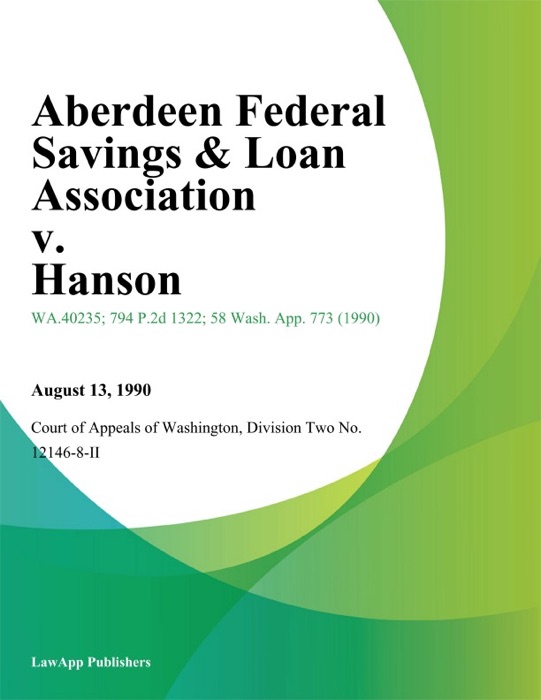 Aberdeen Federal Savings & Loan Association v. Hanson