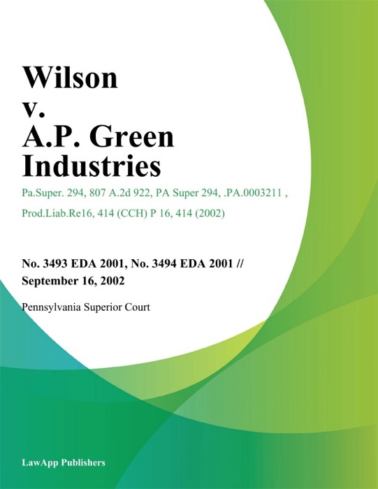 Wilson v. A.P. Green Industries