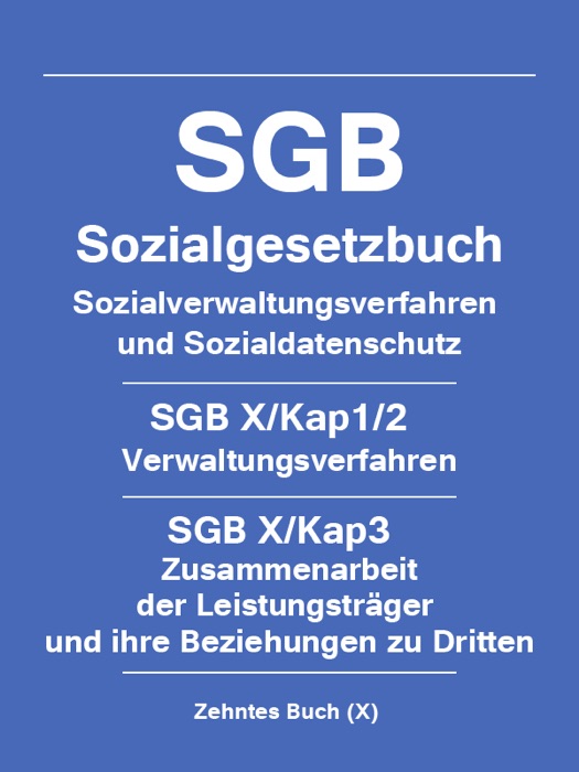 Sozialgesetzbuch (SGB) - Zehntes Buch (X) (Deutschland)