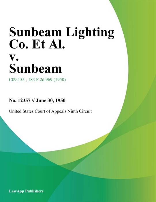 Sunbeam Lighting Co. Et Al. v. Sunbeam