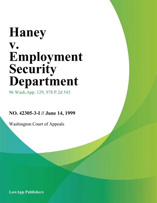Haney V. Employment Security Department