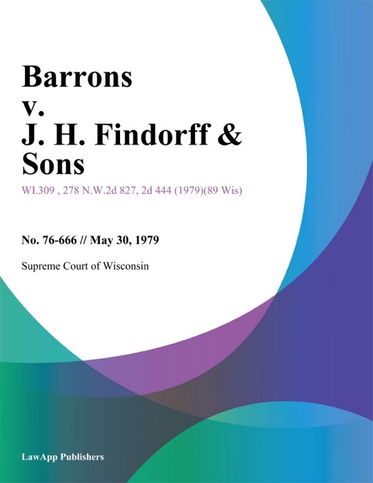 Barrons v. J. H. Findorff & Sons