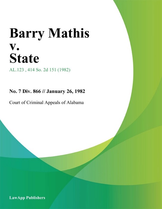 Barry Mathis v. State
