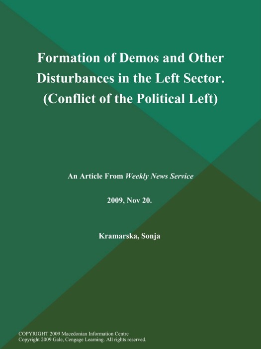 Formation of Demos and Other Disturbances in the Left Sector (Conflict of the Political Left)