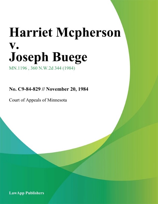 Harriet Mcpherson v. Joseph Buege