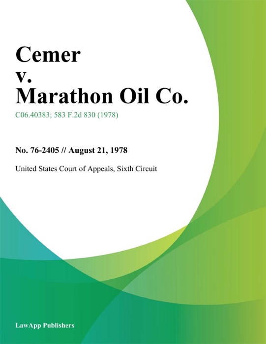 Cemer v. Marathon Oil Co.