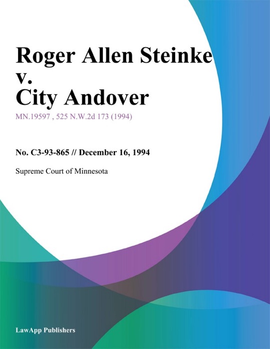 Roger Allen Steinke v. City andover