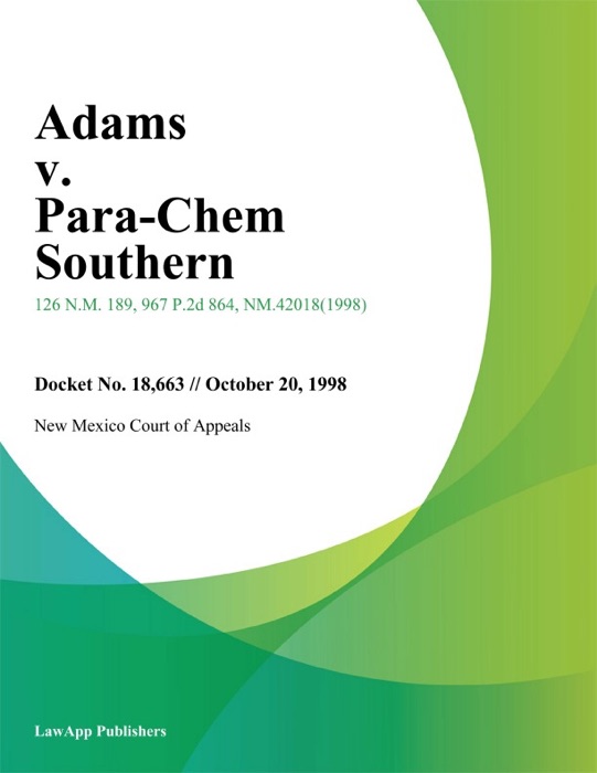 Adams v. Para-Chem Southern