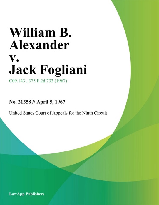 William B. Alexander v. Jack Fogliani