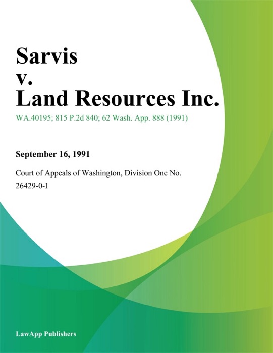 Sarvis V. Land Resources Inc.