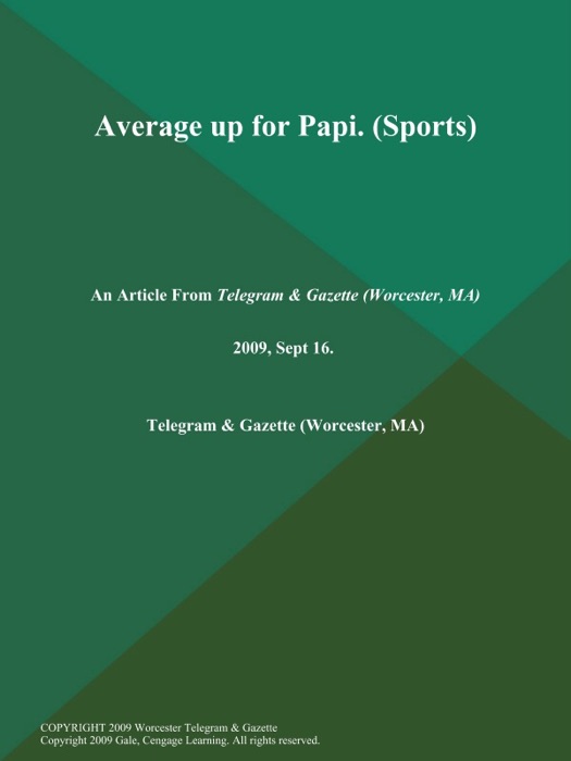 Average up for Papi (Sports)