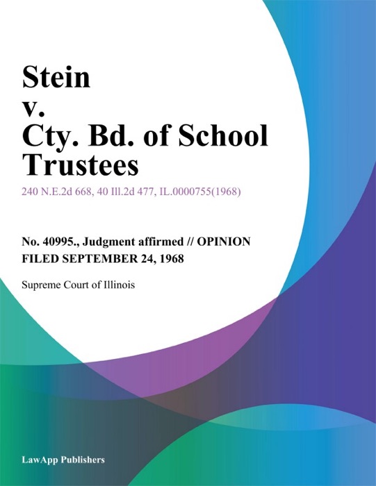 Stein v. Cty. Bd. of School Trustees