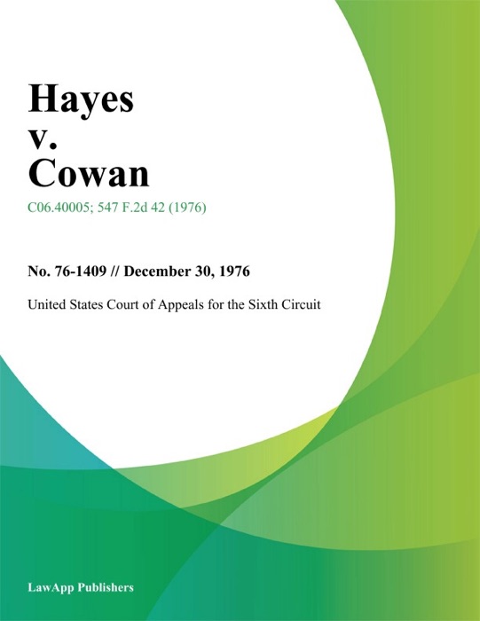 Hayes v. Cowan