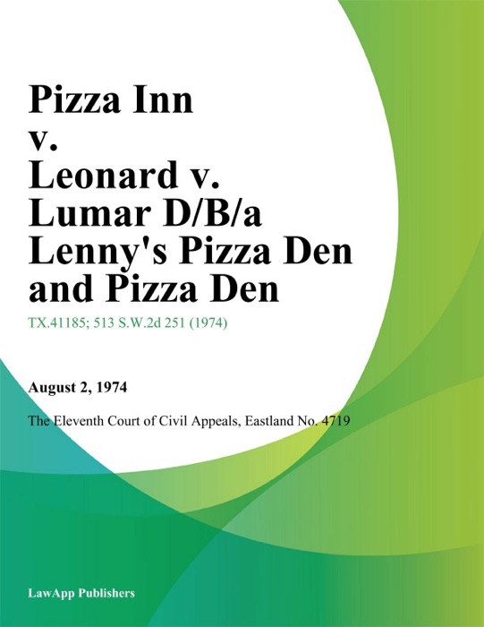 Pizza Inn v. Leonard v. Lumar D/B/A Lennys Pizza Den and Pizza Den