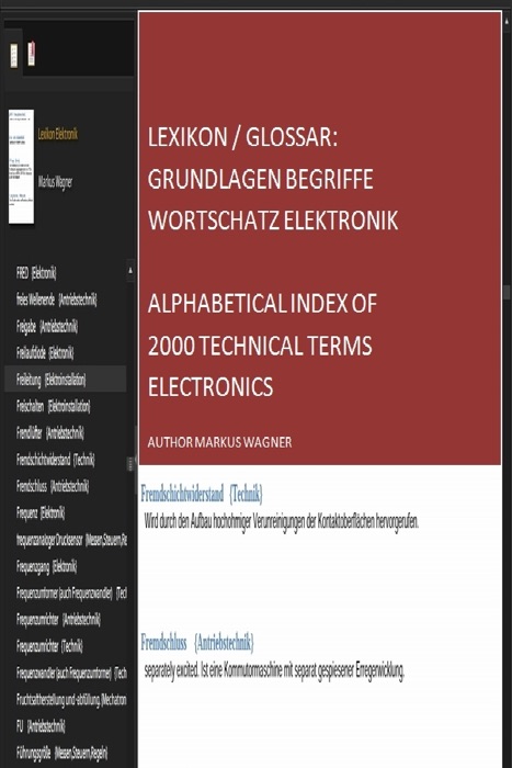 Lexikon / Glossar: Grundlagen Begriffe Wortschatz Elektronik