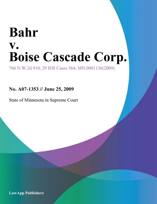 Bahr v. Boise Cascade Corp.