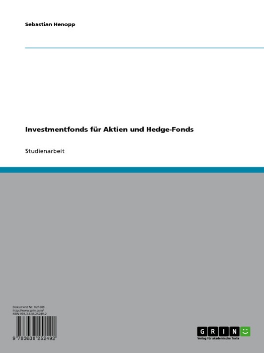 Investmentfonds für Aktien und Hedge-Fonds