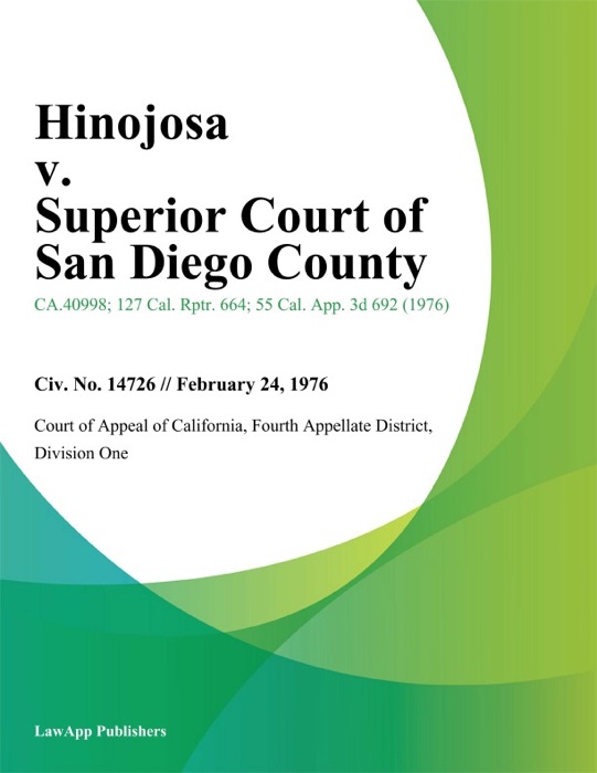 Hinojosa v. Superior Court of San Diego County