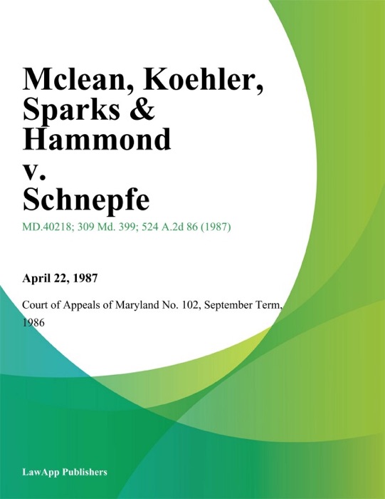 Mclean, Koehler, Sparks & Hammond v. Schnepfe
