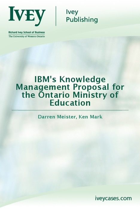 IBM's Knowledge Management Proposal for the Ontario Ministry of Education