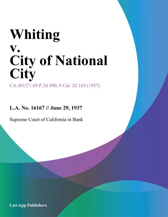 Whiting v. City of National City