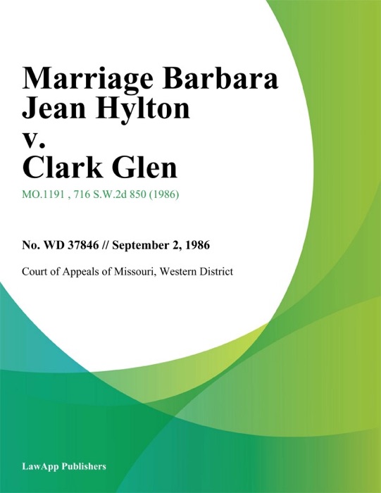 Marriage Barbara Jean Hylton v. Clark Glen