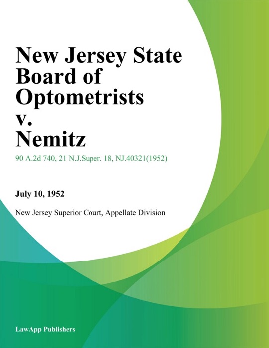 New Jersey State Board of Optometrists v. Nemitz