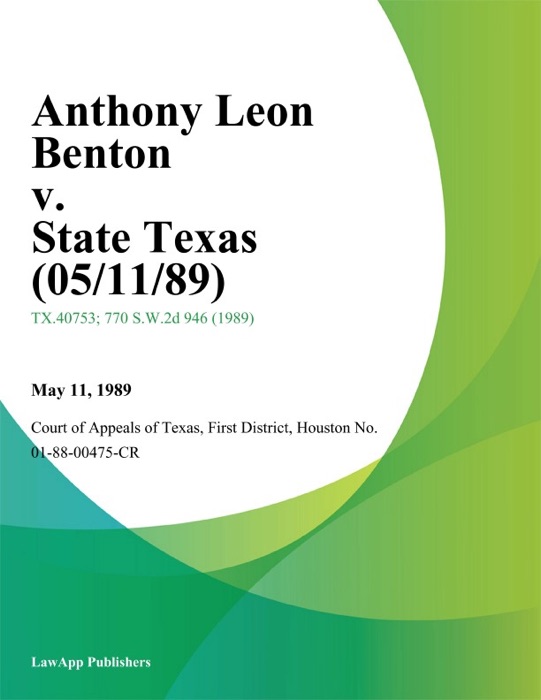 Anthony Leon Benton v. State Texas