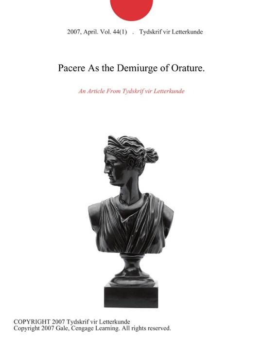 Pacere As the Demiurge of Orature.