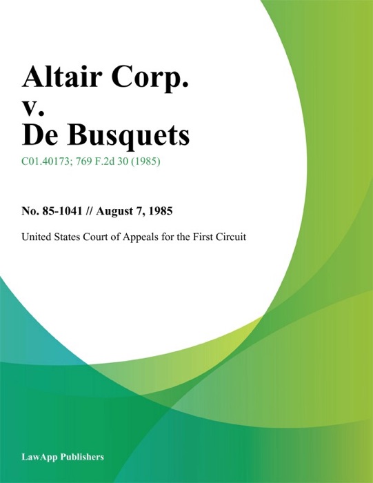 Altair Corp. v. De Busquets