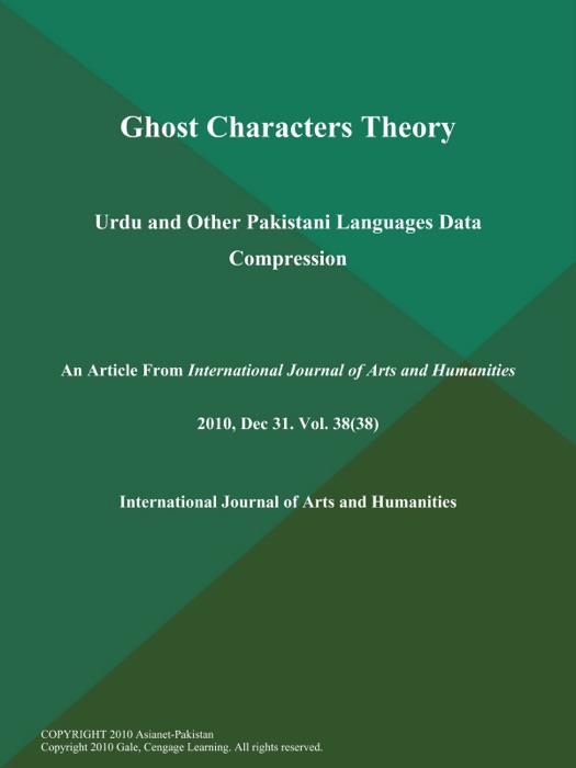 Ghost Characters Theory: Urdu and Other Pakistani Languages Data Compression