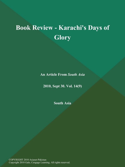 Book Review - Karachi's Days of Glory