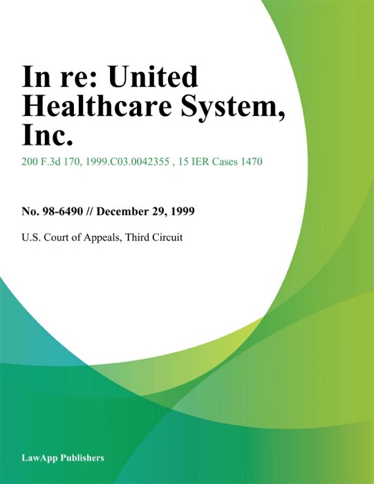 In re: United Healthcare System, Inc.