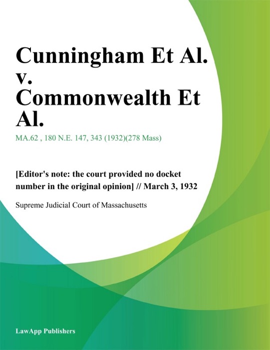 Cunningham Et Al. v. Commonwealth Et Al.