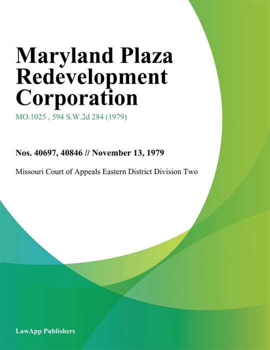 Maryland Plaza Redevelopment Corporation