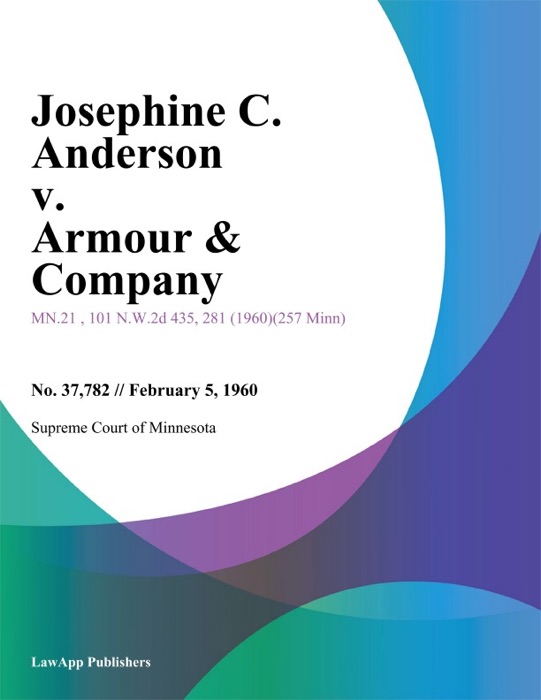 Josephine C. anderson v. Armour & Company