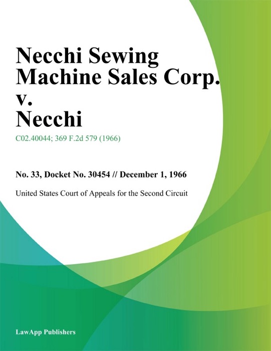 Necchi Sewing Machine Sales Corp. v. Necchi
