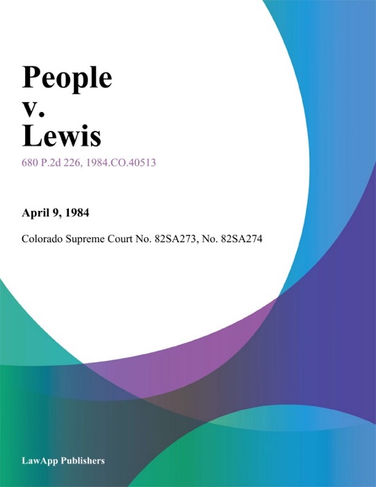 People v. Lewis