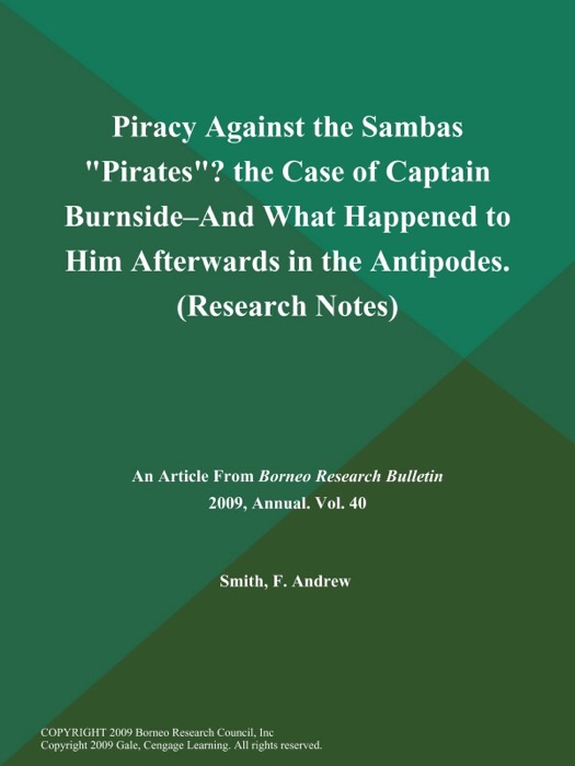 Piracy Against the Sambas Pirates