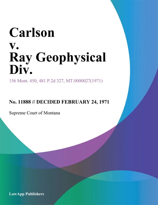 Carlson v. Ray Geophysical Div.