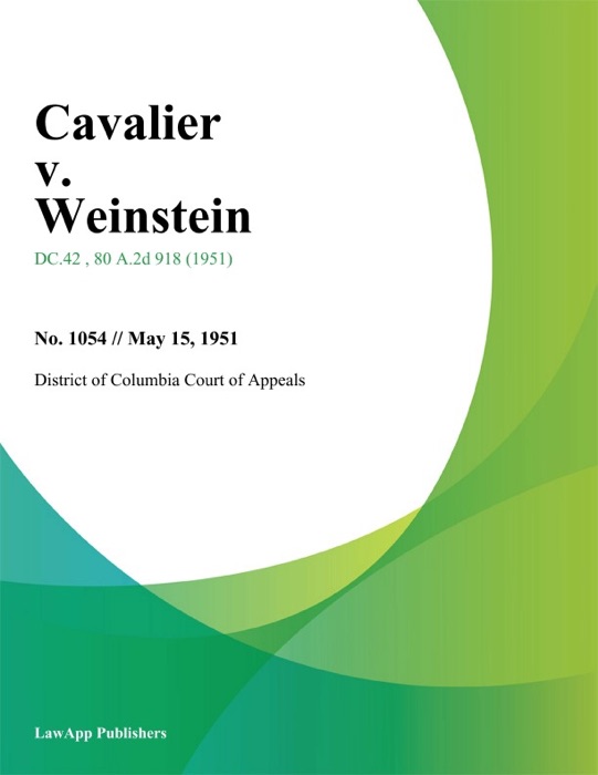 Cavalier v. Weinstein