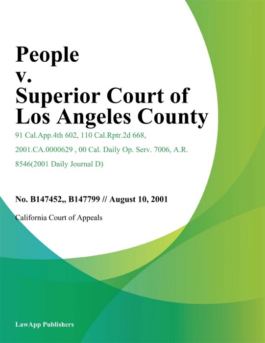 People v. Superior Court of Los Angeles County