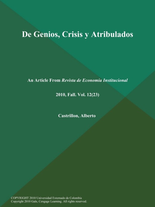 De Genios, Crisis y Atribulados