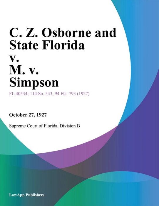 C. Z. Osborne and State Florida v. M. v. Simpson