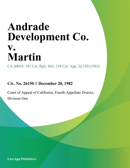 Andrade Development Co. v. Martin